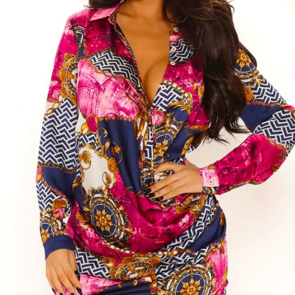 Time of Your Life Fashion Nova Shirt Dress*BRAND NEW